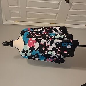 Anthony Richards Womens Floral 3/4 Sleeve Handkerchief Hem Plus Size 1X USA Made